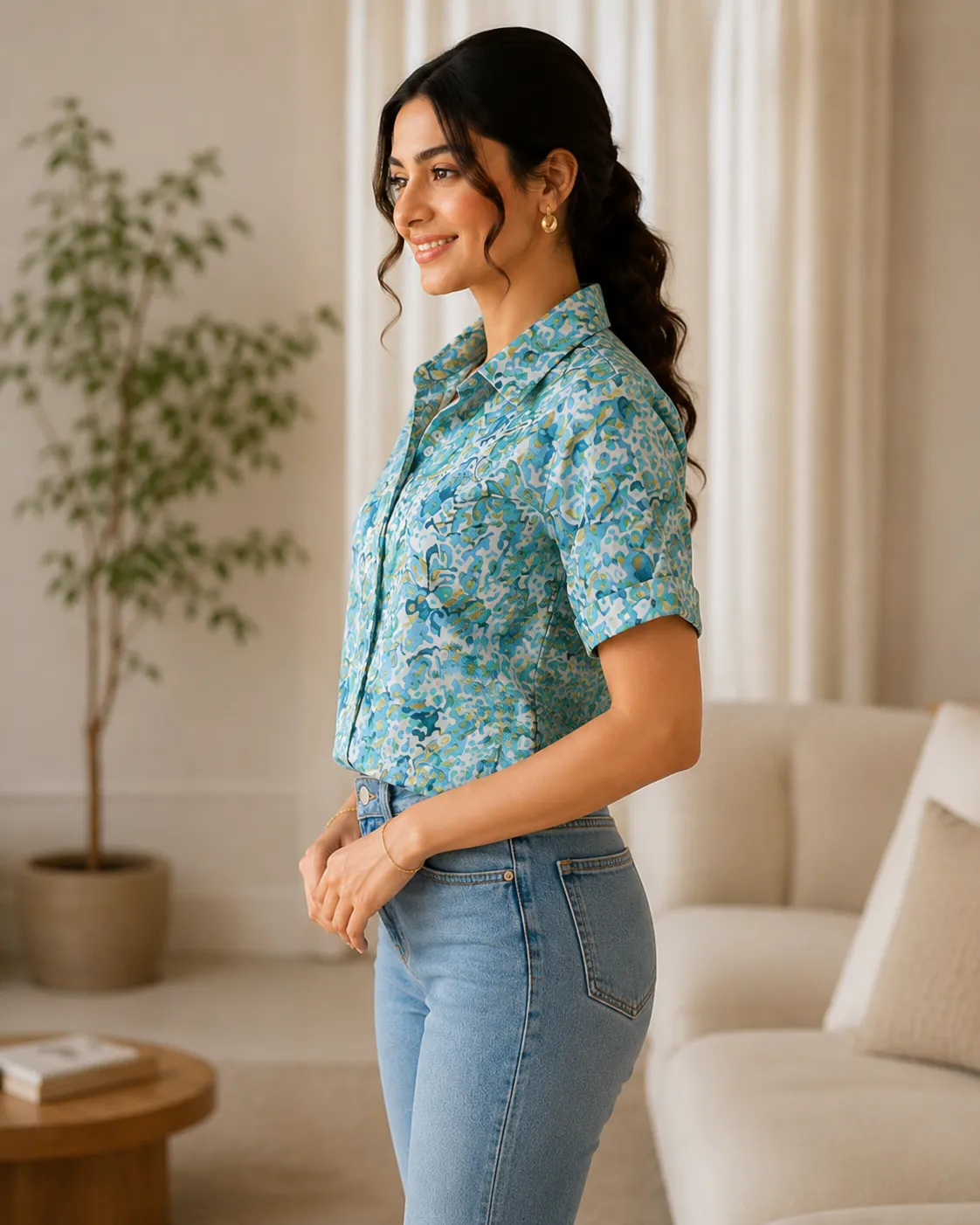 Floral Cotton Casual Shirt
