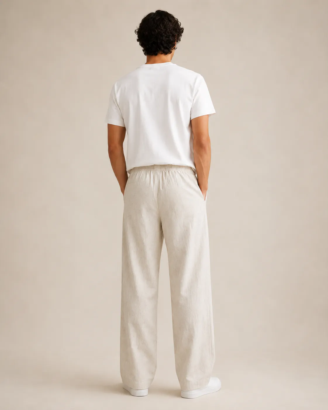 Premium Linen Blend Relaxed Fit Drawstring Pants for Men