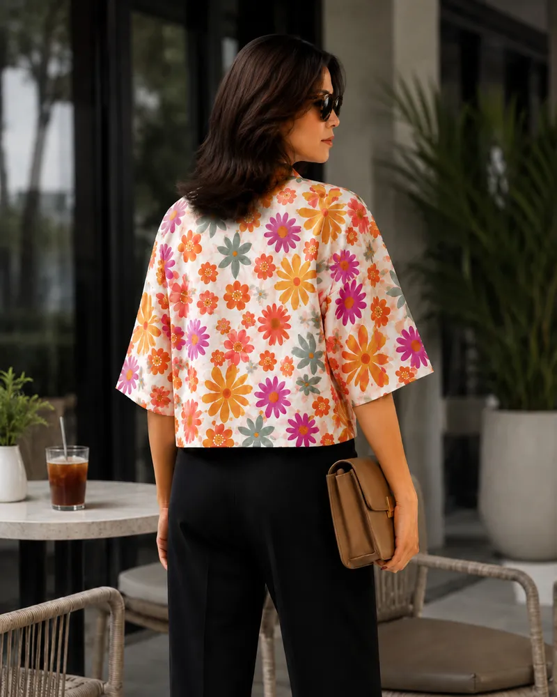 Casual Floral Print Women Top
