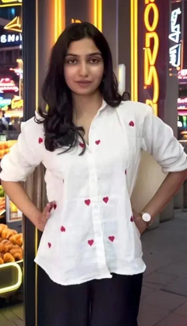 Women Printed Casual White Shirt