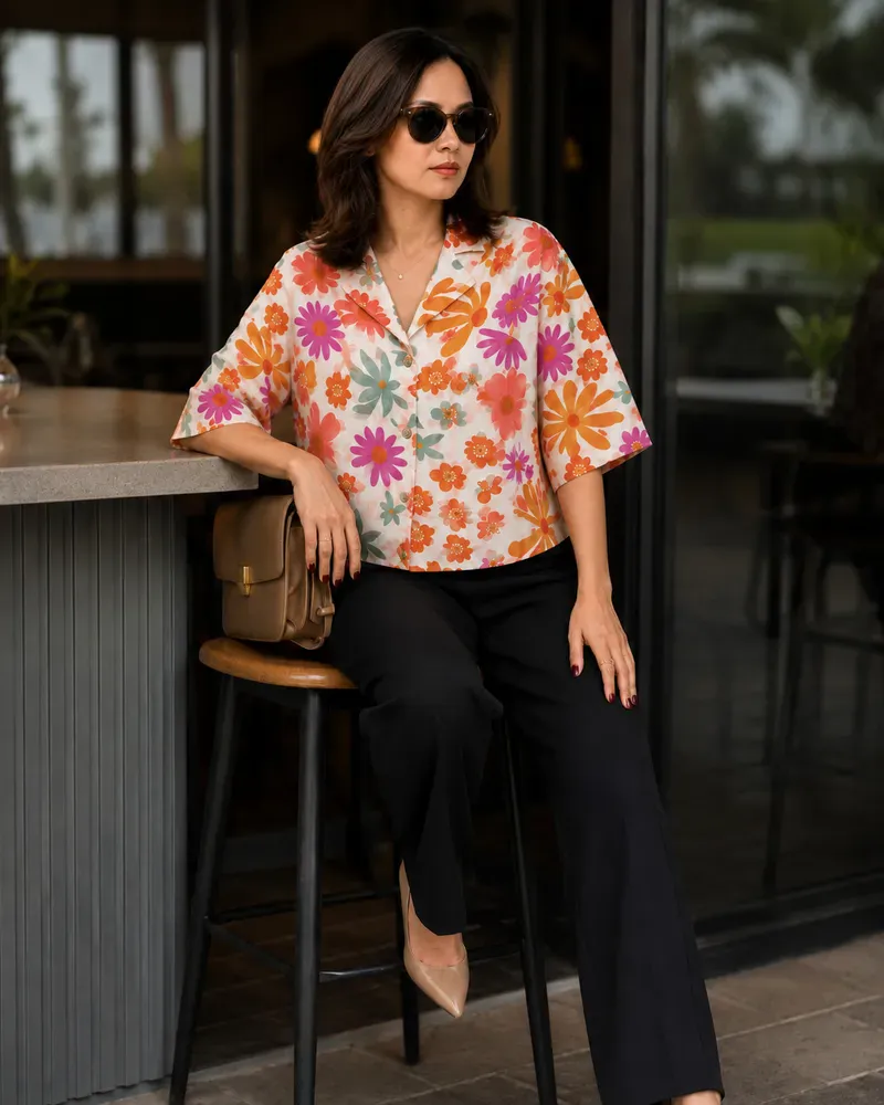 Casual Floral Print Women Top