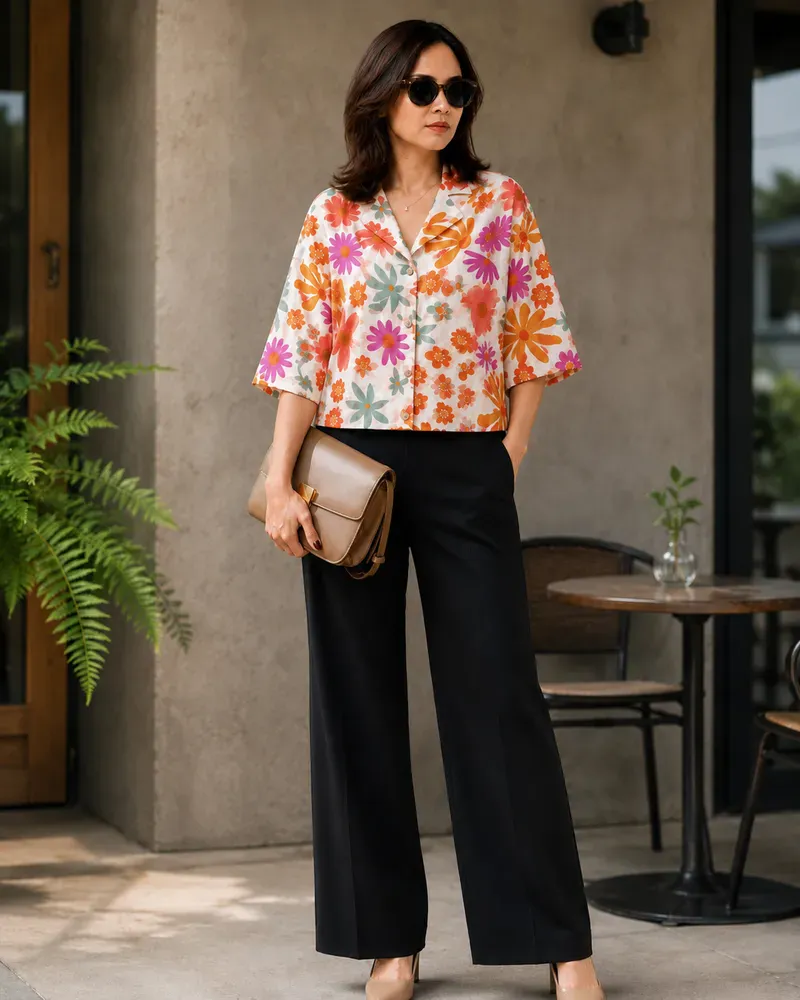 Casual Floral Print Women Top